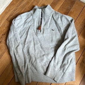Vineyard Vines boys 5t quarter zip in heather gray